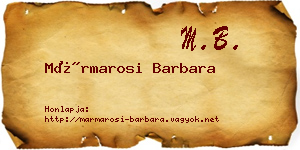 Mármarosi Barbara névjegykártya